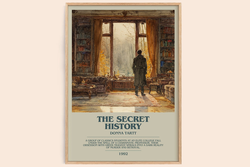 The Secret History bookish book poster by Donna Tartt – framed literary art print