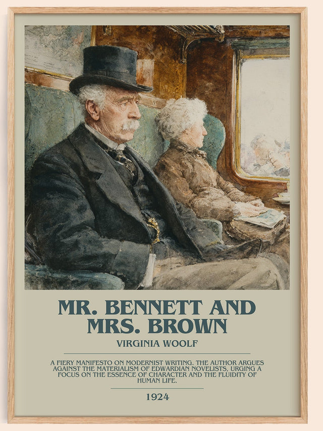 Mr. Bennett and Mrs. Brown Bookish Wall Art by Virginia Woolf