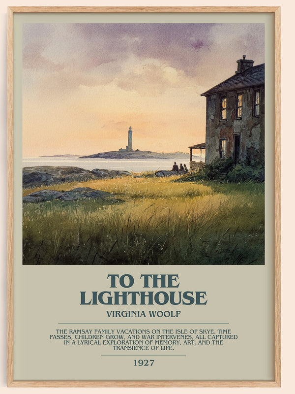 To the Lighthouse bookish book poster by Virginia Woolf – framed literary art print