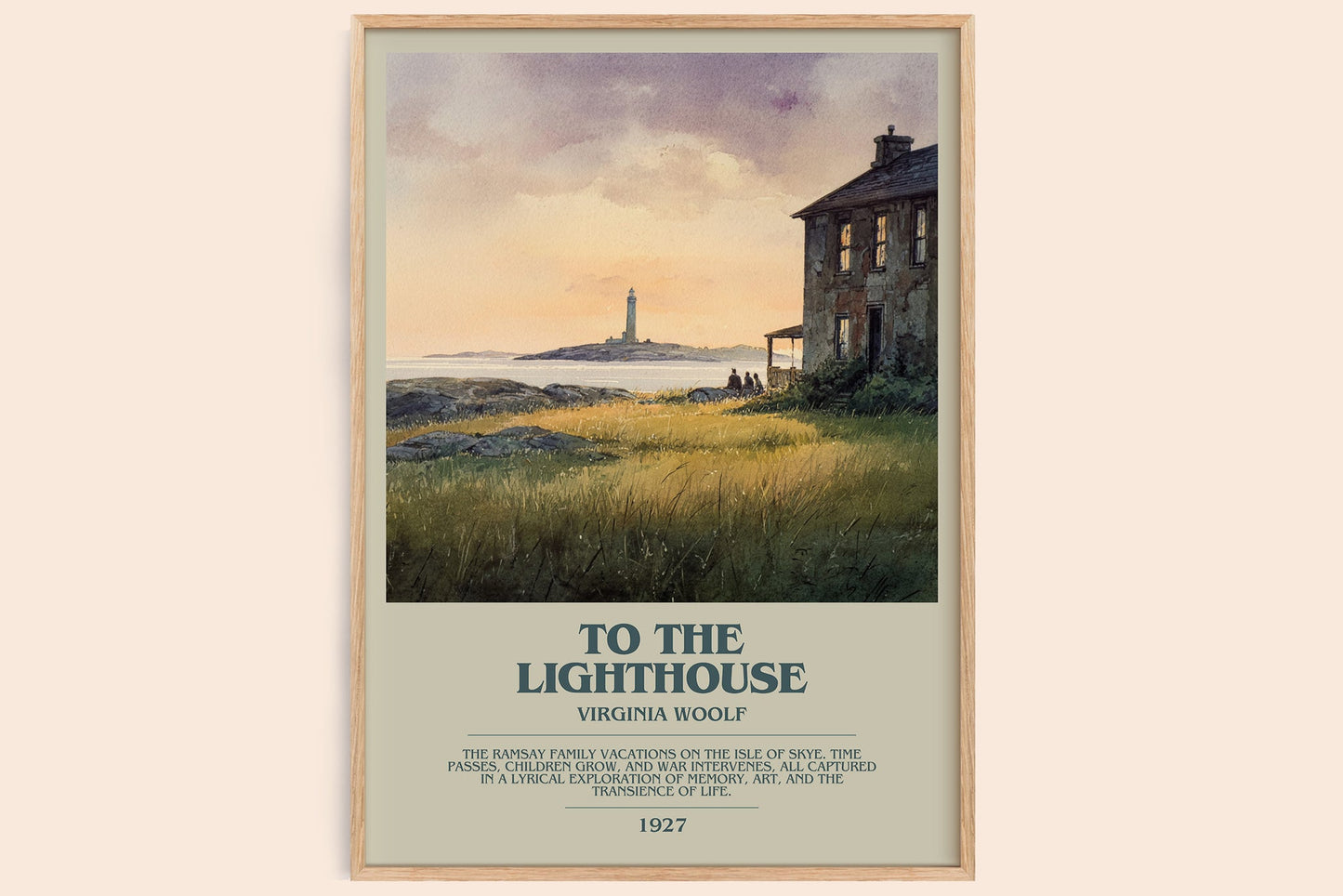 To the Lighthouse bookish book poster by Virginia Woolf – framed literary art print