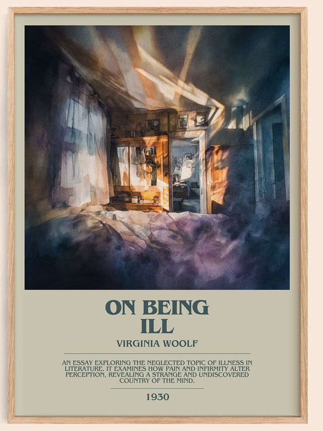 On Being Ill Bookish Wall Art by Virginia Woolf