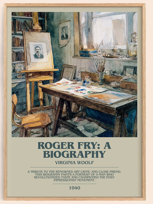 Roger Fry: A Biography Bookish Wall Art by Virginia Woolf