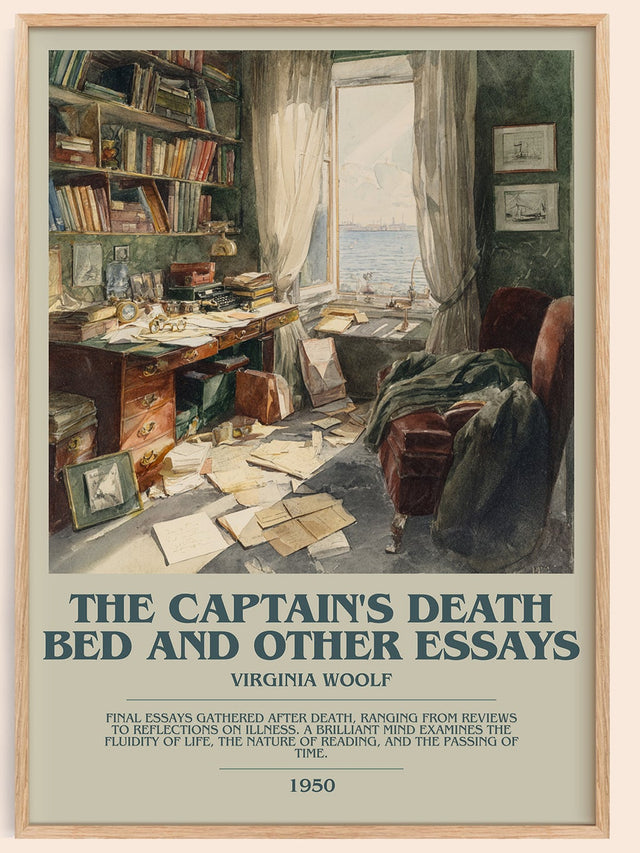Captain's Death Bed, and Other Essays Bookish Wall Art by V. Woolf