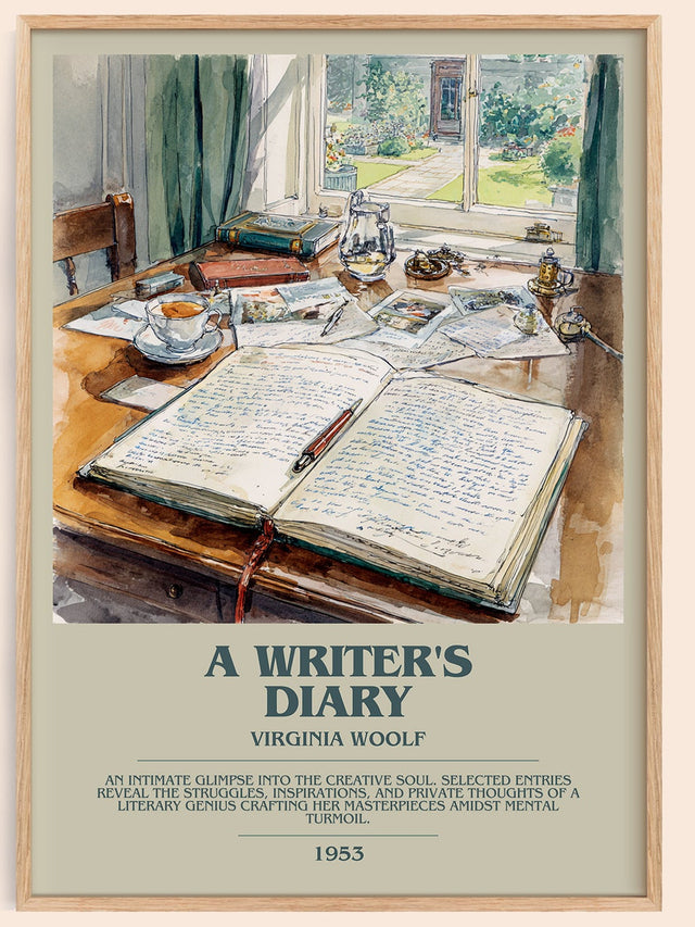 A Writer's Diary Bookish Wall Art by Virginia Woolf