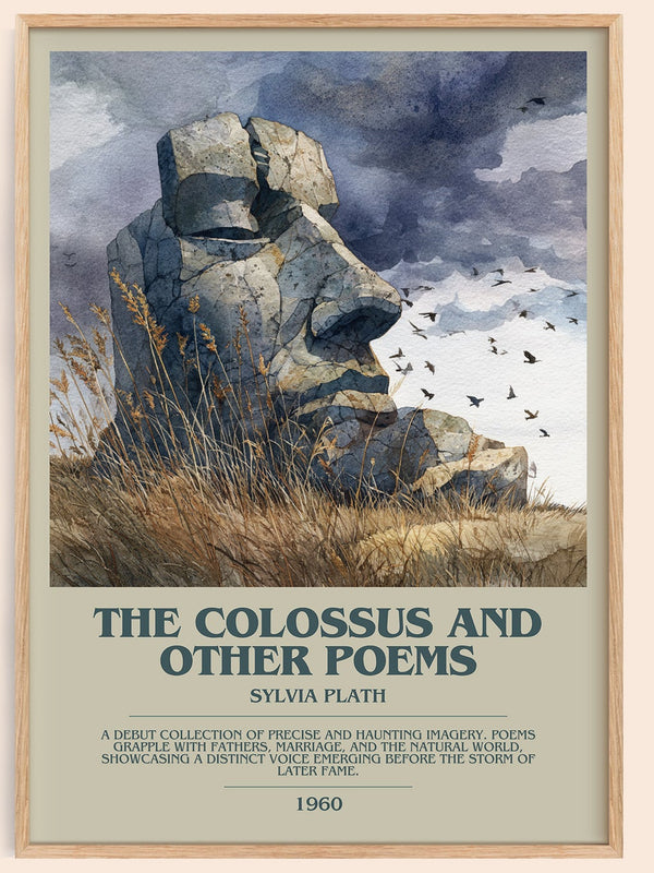 The Colossus: and Other Poems bookish book poster by Sylvia Plath – framed literary art print
