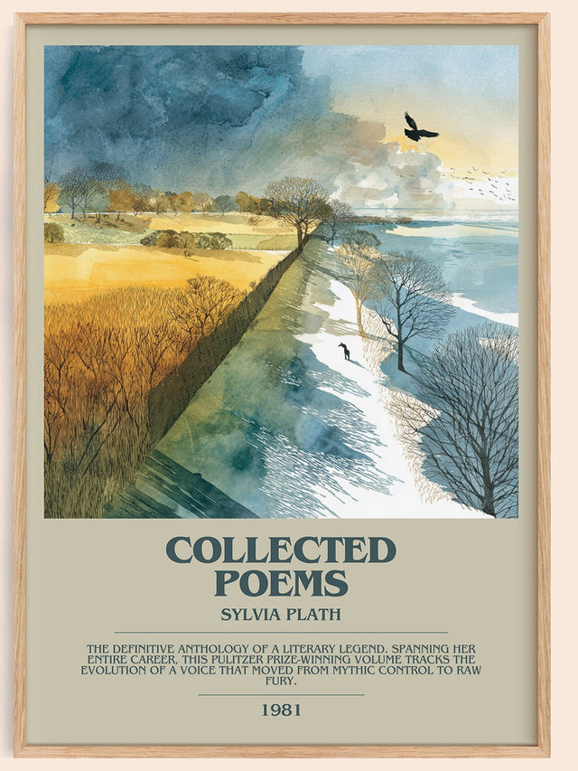 The Collected Poems Bookish Wall Art by Sylvia Plath