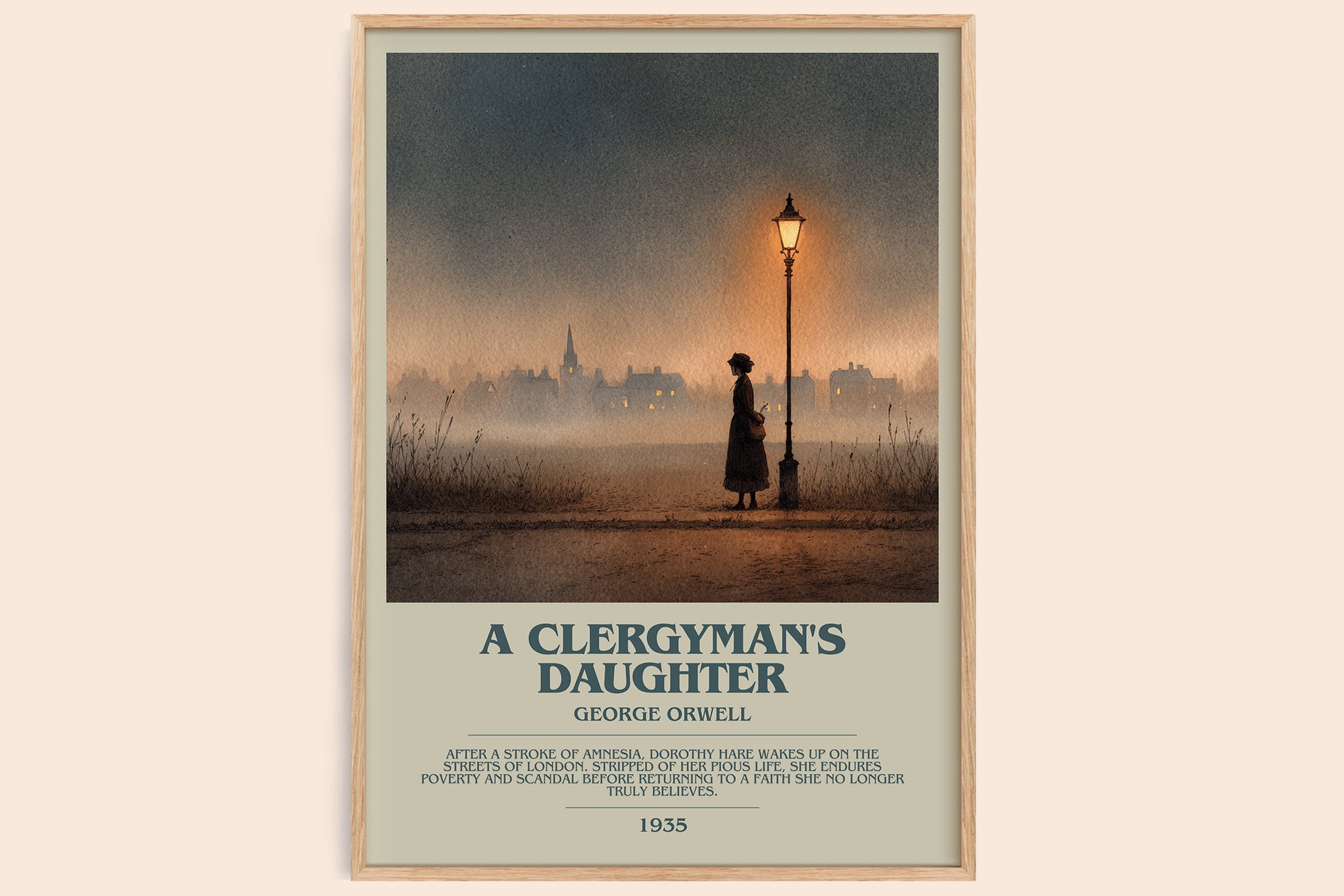 A Clergyman's Daughter bookish book poster by George Orwell – framed literary art print