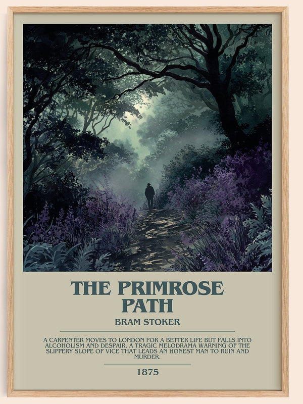 The Primrose Path bookish book poster by Bram Stoker – framed literary art print