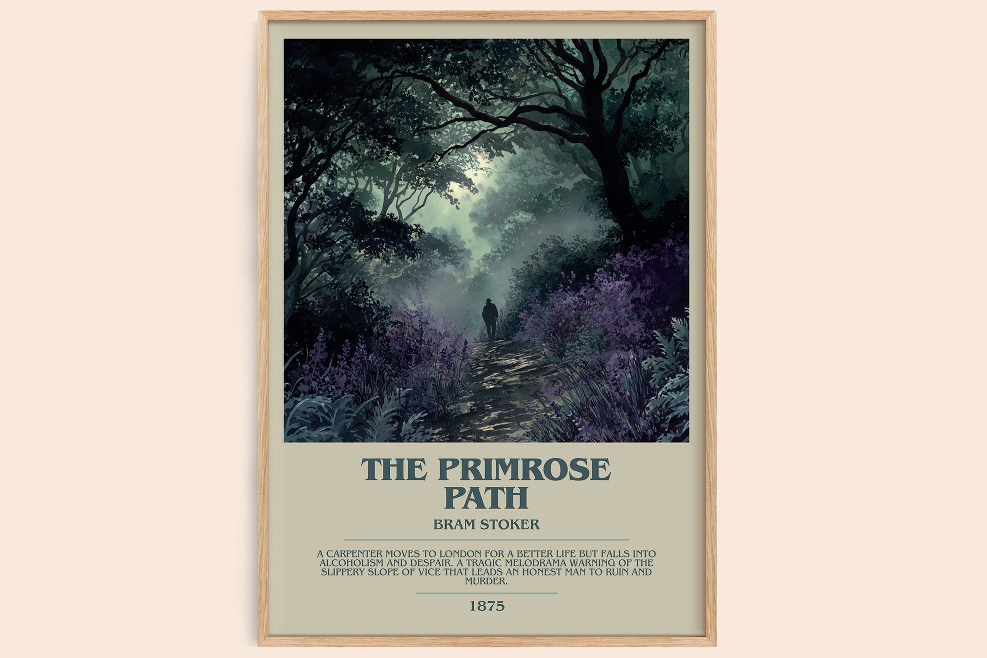 The Primrose Path bookish book poster by Bram Stoker – framed literary art print