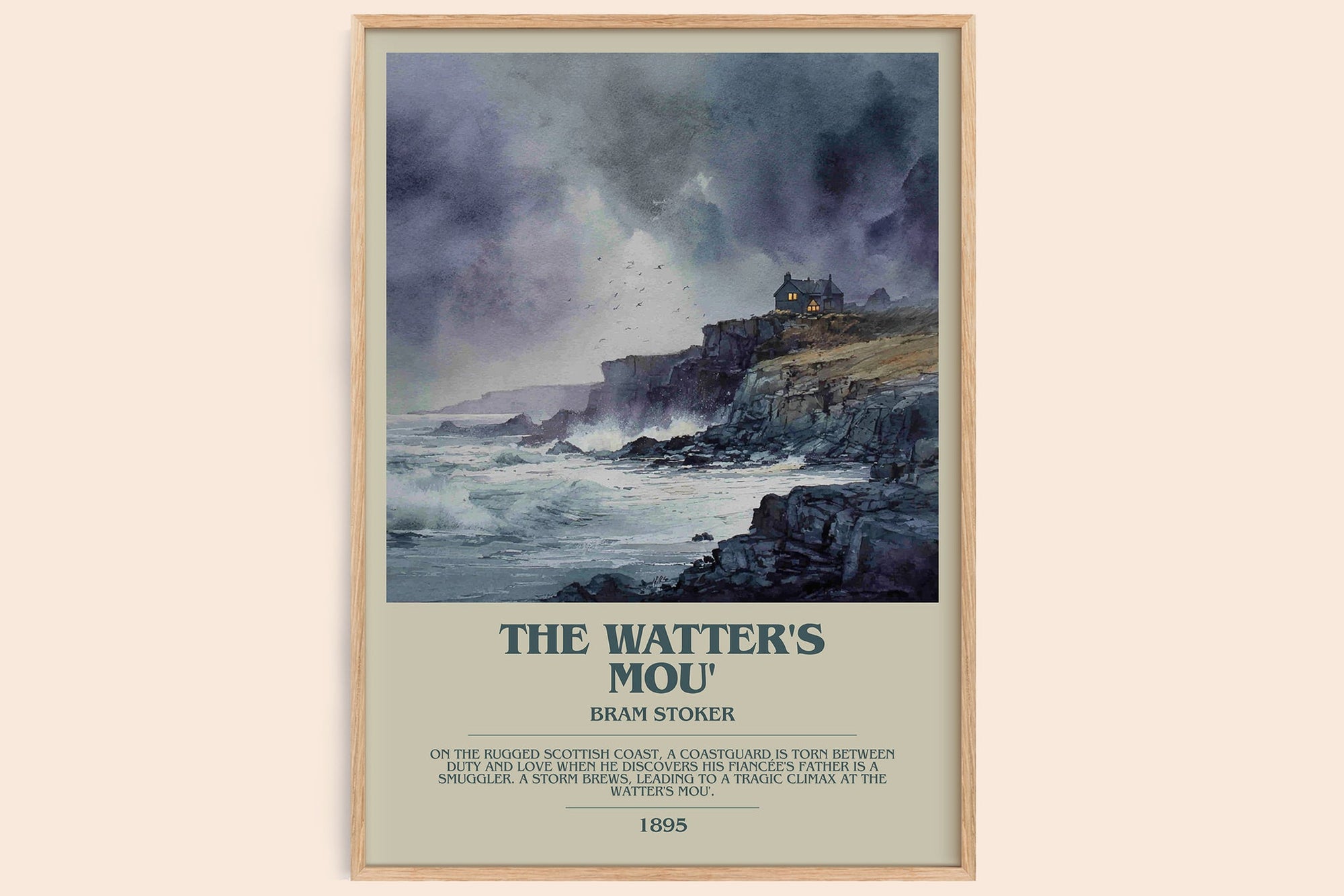 The Watter's Mou' bookish book poster by Bram Stoker – framed literary art print
