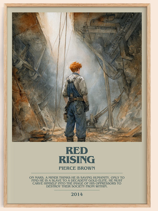 Red Rising bookish book poster by Pierce Brown – framed literary art print