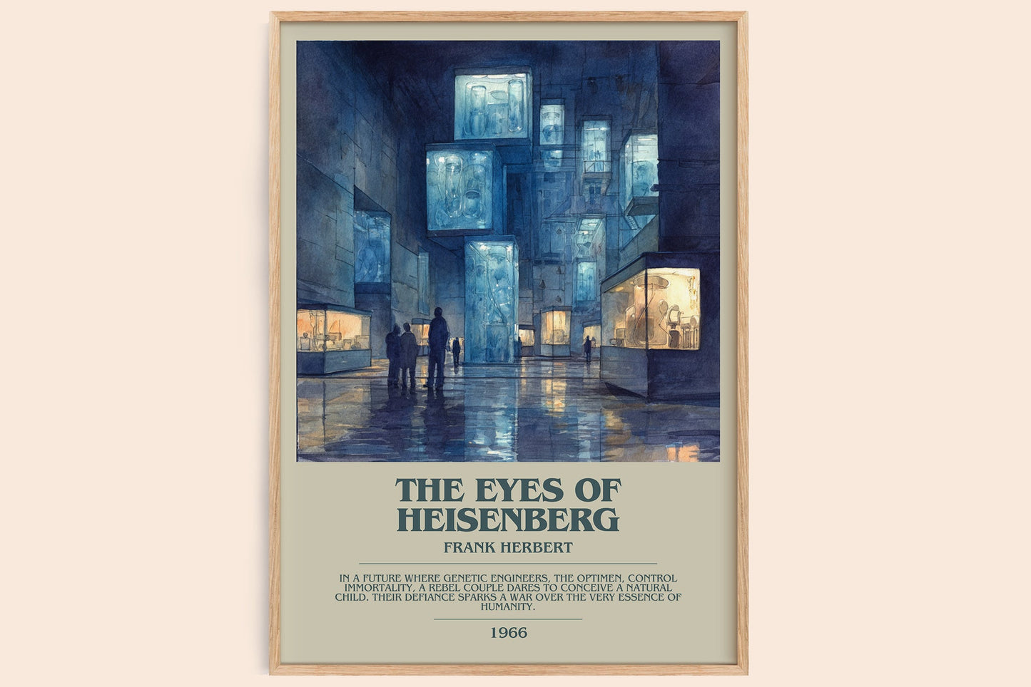 The Eyes of Heisenberg bookish book poster by Frank Herbert – framed literary art print