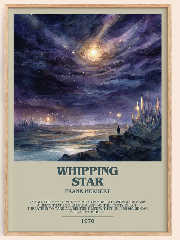 Whipping Star bookish book poster by Frank Herbert – framed literary art print