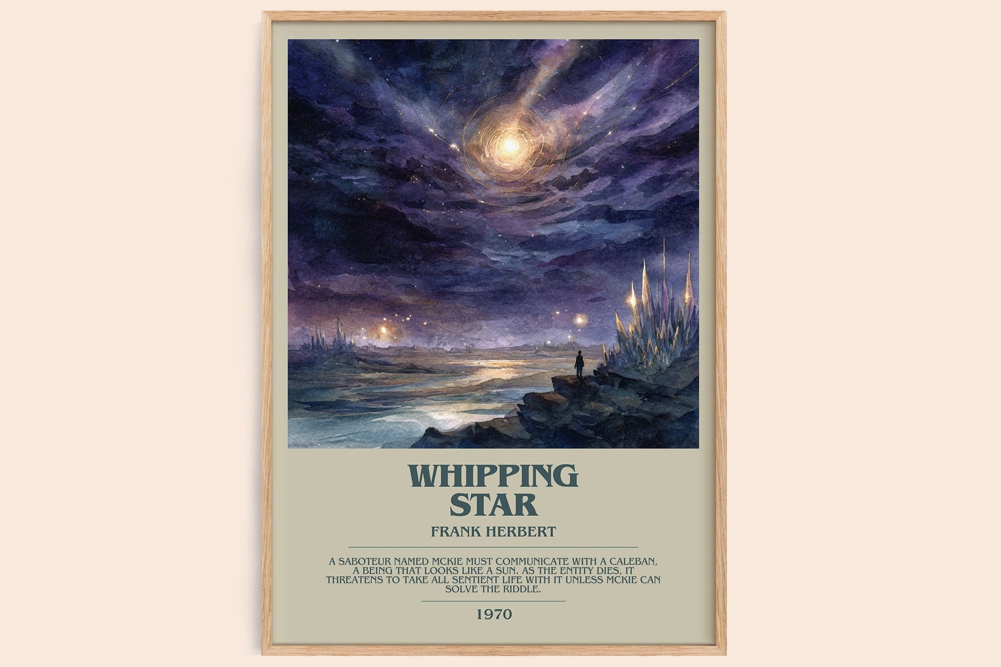 Whipping Star bookish book poster by Frank Herbert – framed literary art print