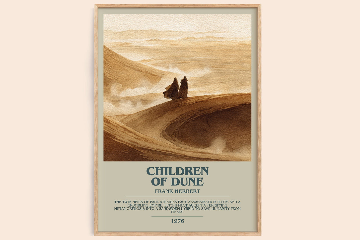 Children of Dune bookish book poster by Frank Herbert – framed literary art print
