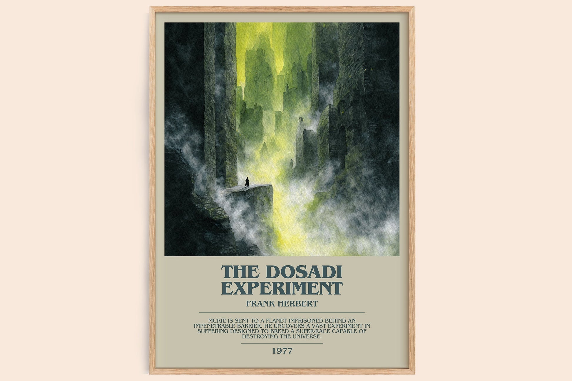 The Dosadi Experiment bookish book poster by Frank Herbert – framed literary art print