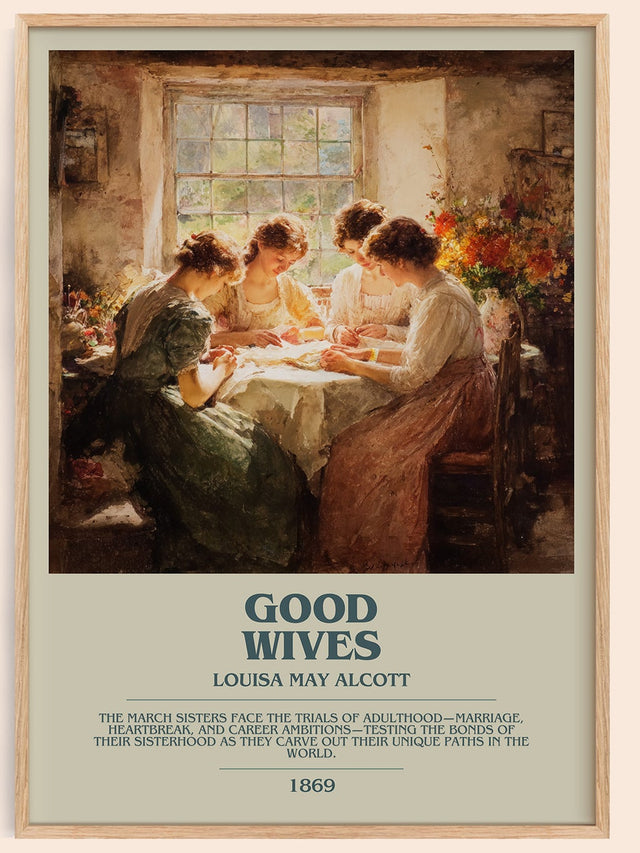 Good Wives Bookish Wall Art by Louisa May Alcott