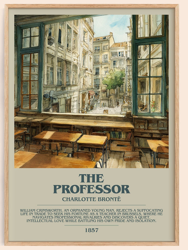 The Professor Bookish Wall Art by Charlotte Bronte