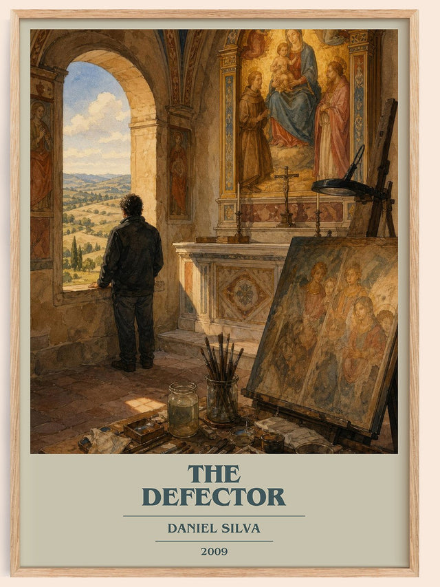 The Defector Book Cover Poster by Daniel Silva