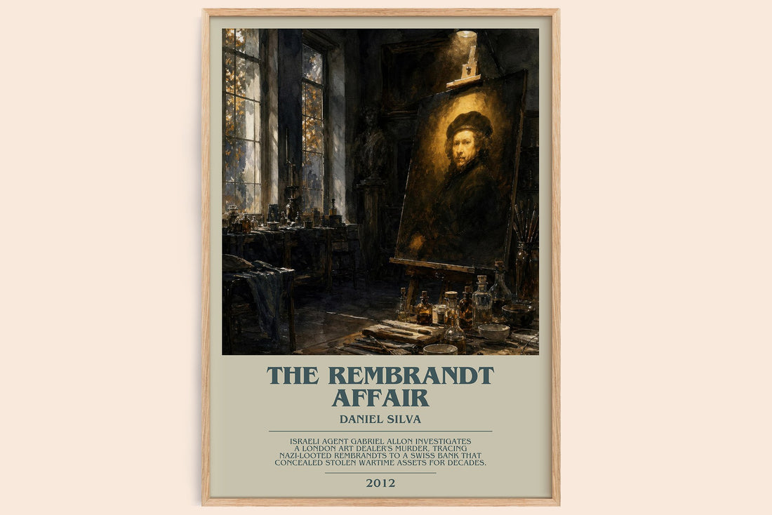 The Rembrandt Affair bookish book poster by Daniel Silva – framed literary art print