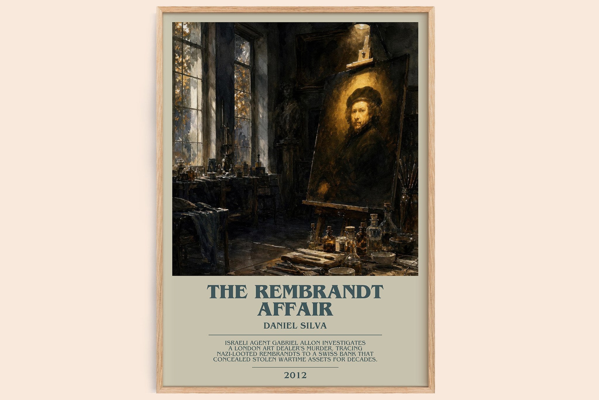 The Rembrandt Affair Bookish Wall Art by Daniel Silva