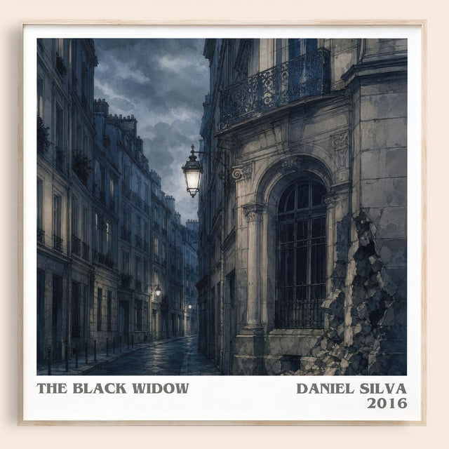 The Black Widow Literary Art Print by Daniel Silva