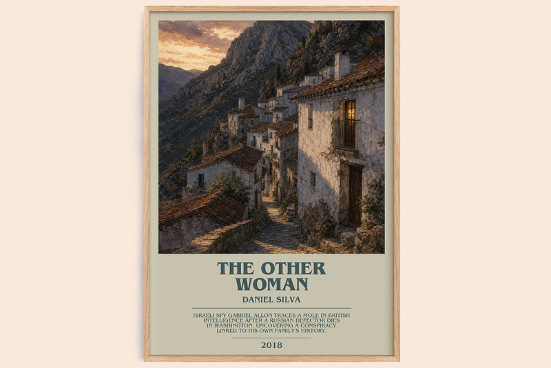 The Other Woman bookish book poster by Daniel Silva – framed literary art print