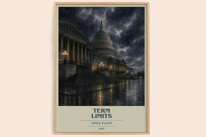 Term Limits Book Cover Poster by Vince Flynn (Modern Minimalist style)