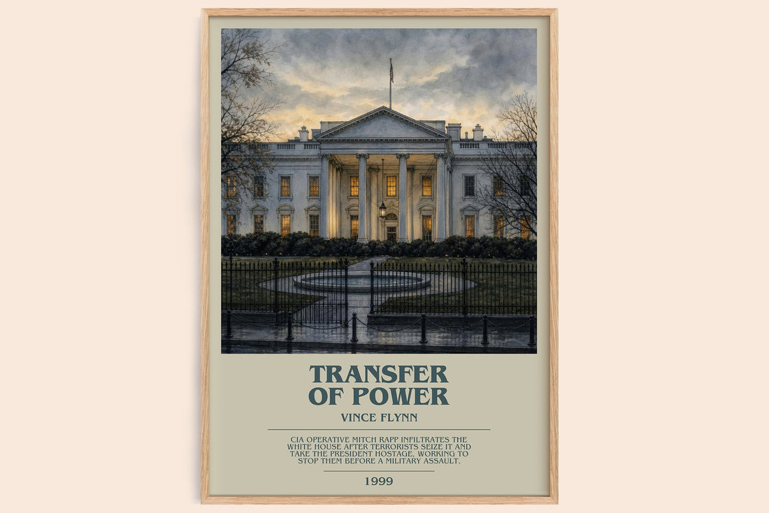 Transfer of Power bookish book poster by Vince Flynn – framed literary art print