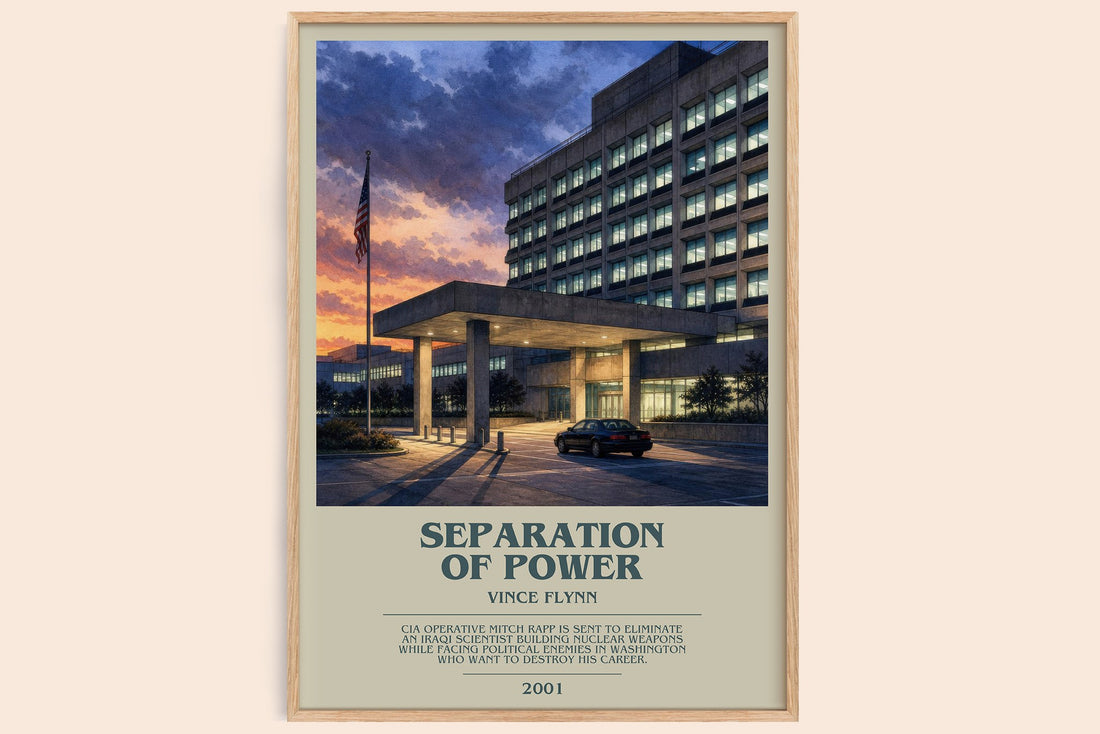 Separation of Power bookish book poster by Vince Flynn – framed literary art print