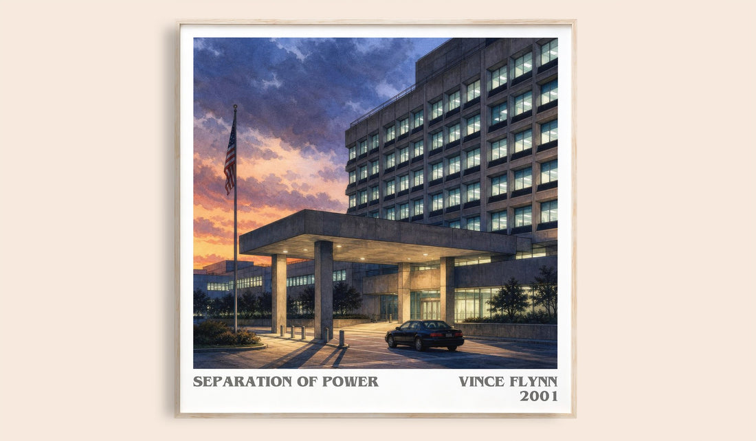 Separation of Power literary book poster by Vince Flynn – framed literary art print