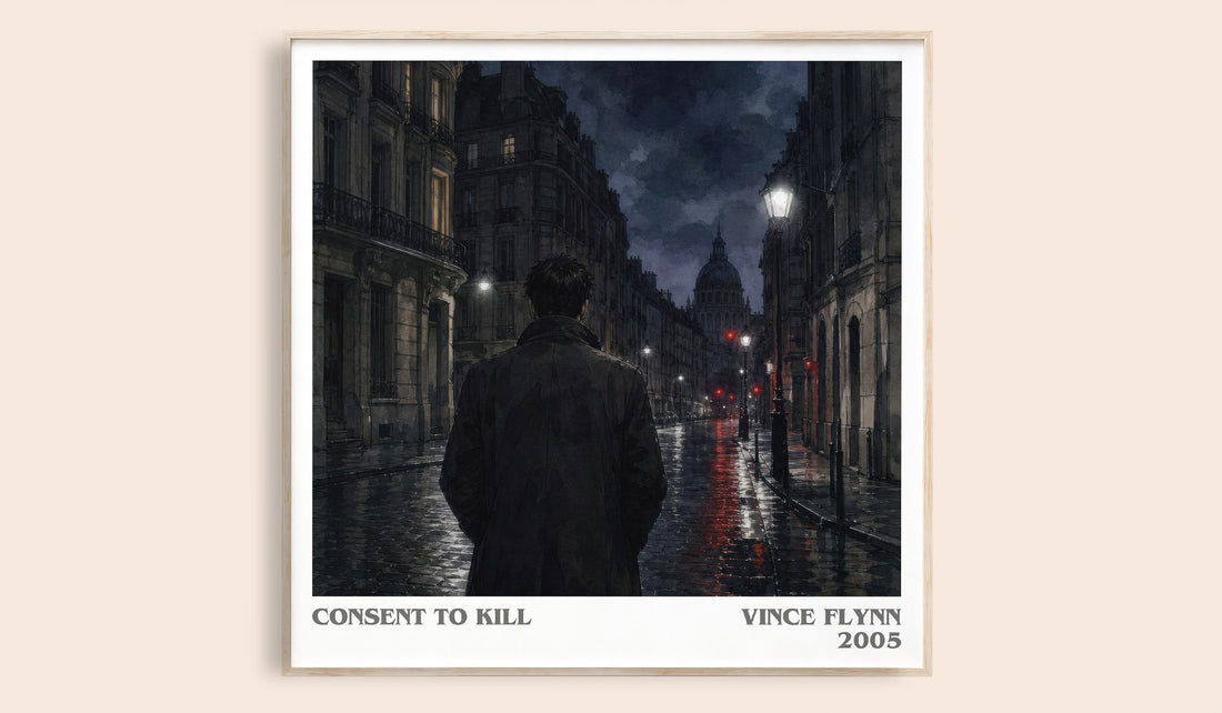 Consent to Kill literary book poster by Vince Flynn – framed literary art print