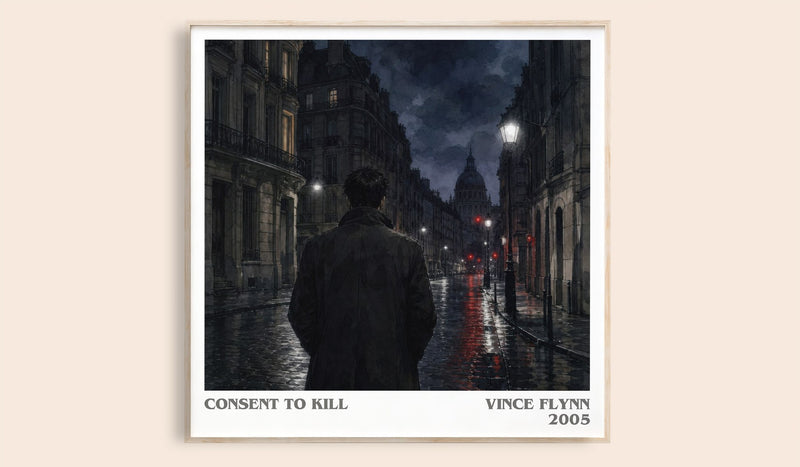 Consent to Kill literary book poster by Vince Flynn – framed literary art print