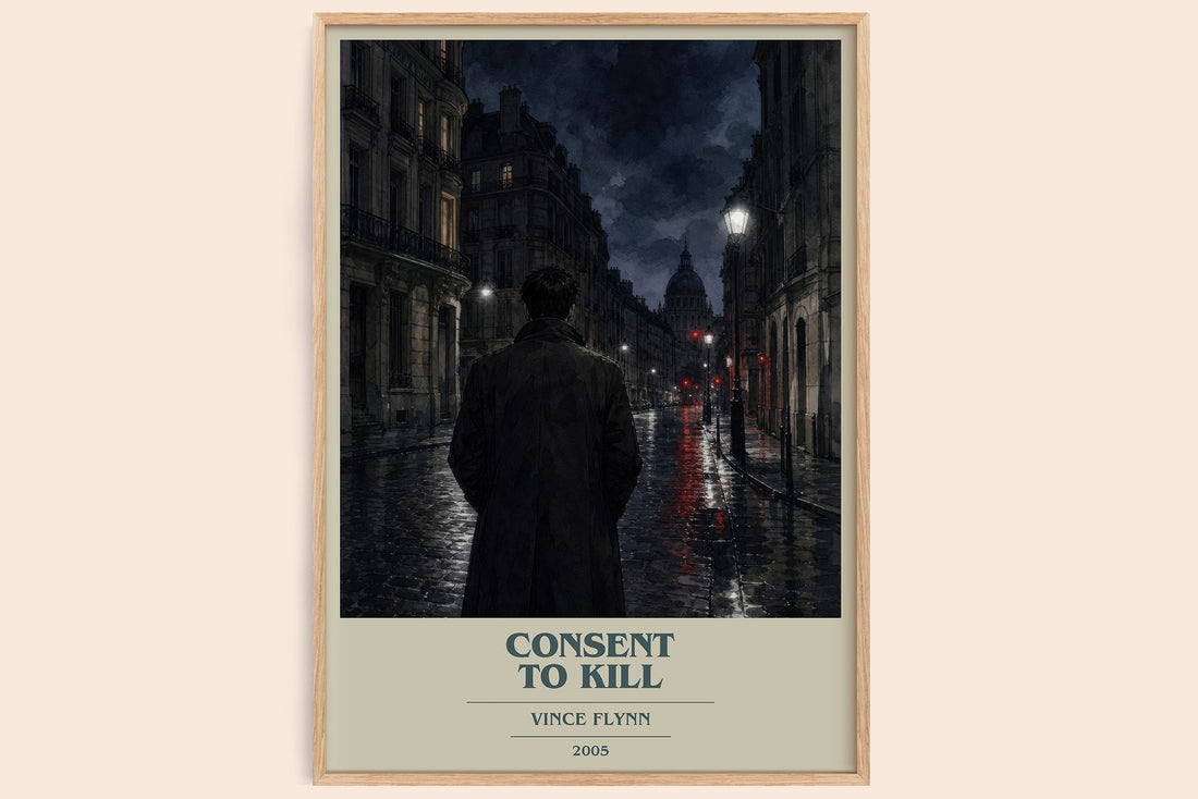 Consent to Kill book cover book poster by Vince Flynn – framed literary art print