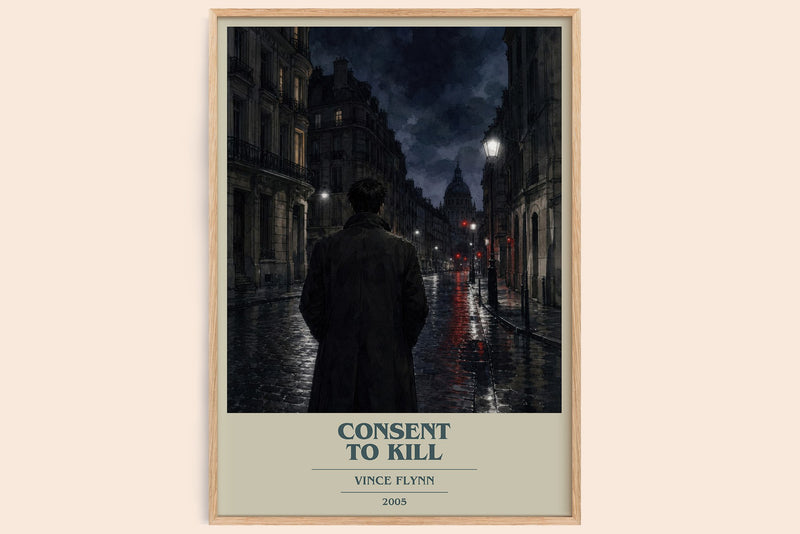 Consent to Kill book cover book poster by Vince Flynn – framed literary art print