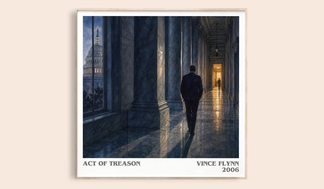 Act of Treason literary book poster by Vince Flynn – framed literary art print