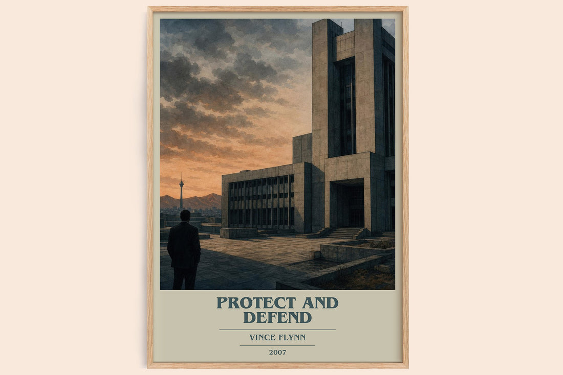 Protect and Defend book cover book poster by Vince Flynn – framed literary art print