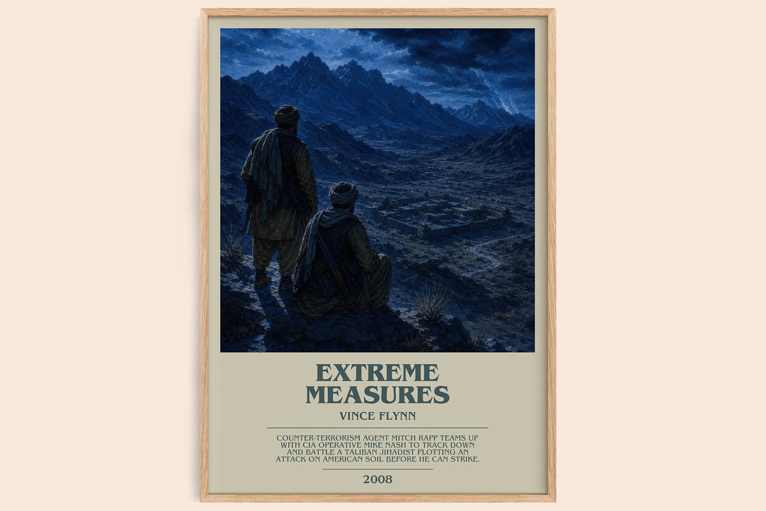 Extreme Measures bookish book poster by Vince Flynn – framed literary art print