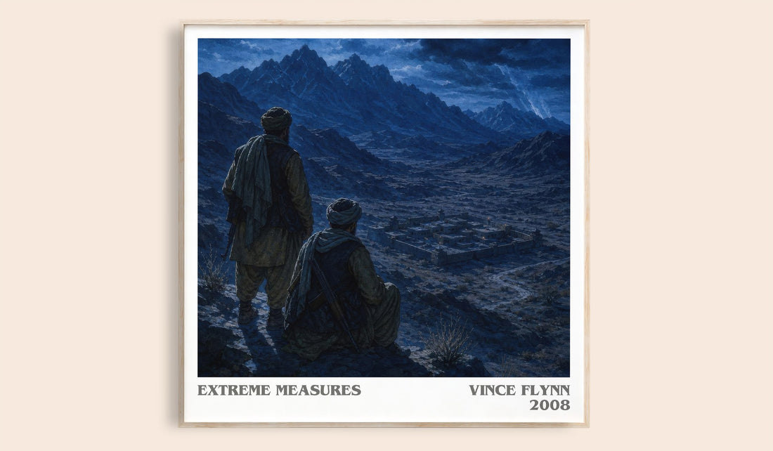 Extreme Measures literary book poster by Vince Flynn – framed literary art print