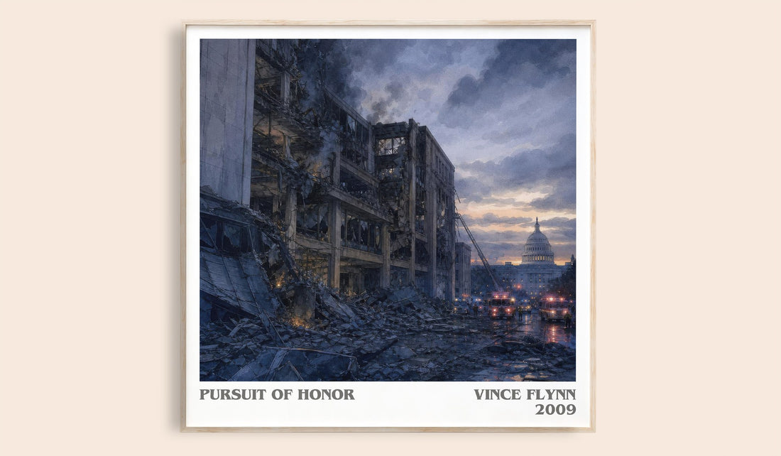 Pursuit of Honor literary book poster by Vince Flynn – framed literary art print