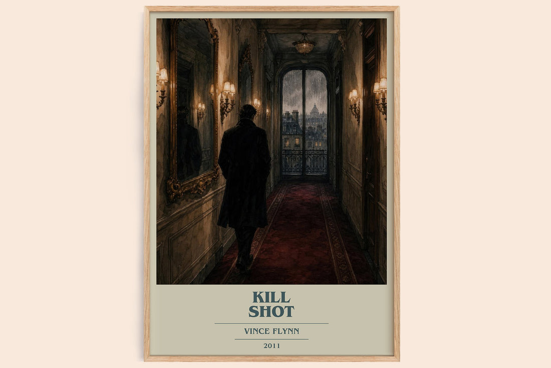 Kill Shot book cover book poster by Vince Flynn – framed literary art print