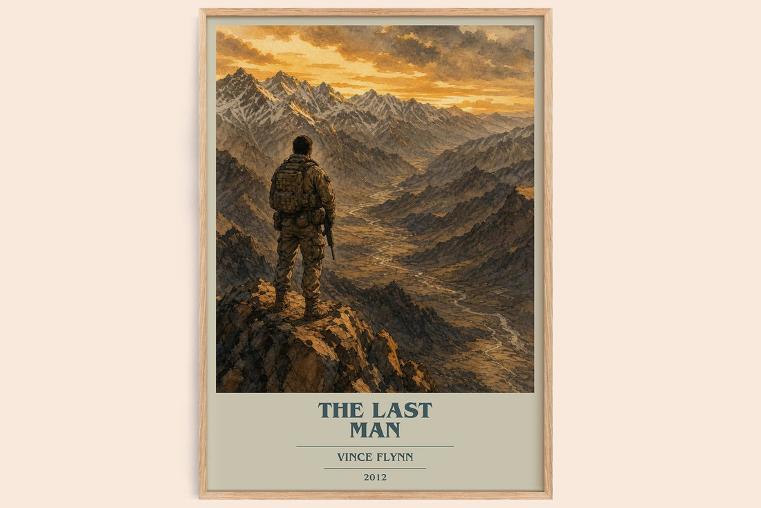 The Last Man book cover book poster by Vince Flynn – framed literary art print