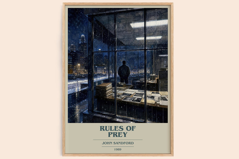 Rules of Prey Book Cover Poster by John Sandford (Modern Minimalist style)
