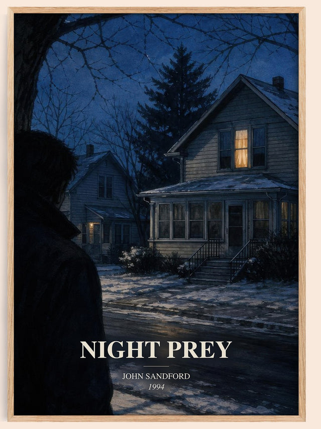 Night Prey Book Watercolour Illustration by John Sandford