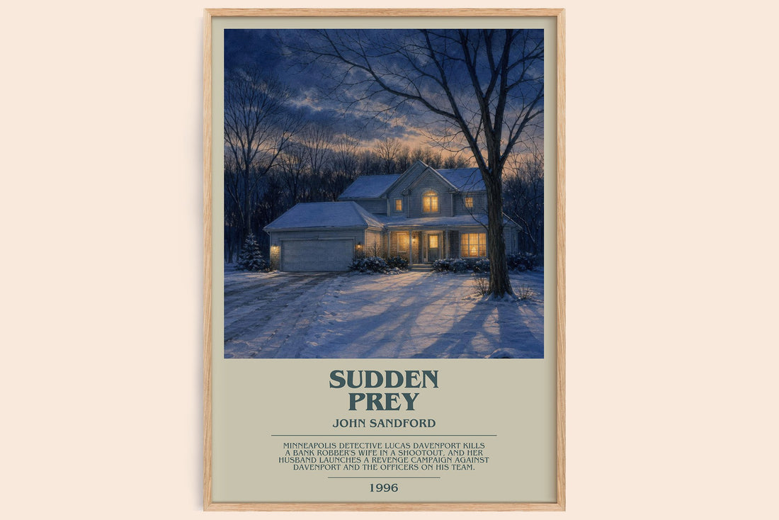 Sudden Prey bookish book poster by John Sandford – framed literary art print