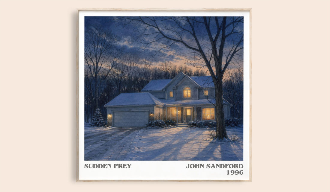 Sudden Prey literary book poster by John Sandford – framed literary art print