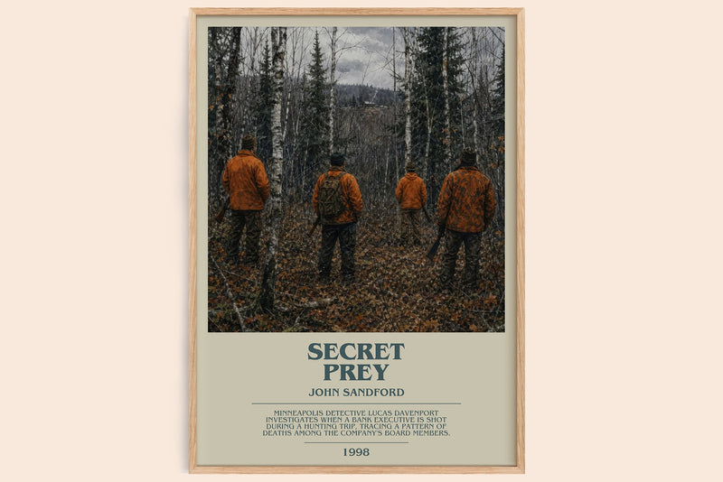Secret Prey bookish book poster by John Sandford – framed literary art print