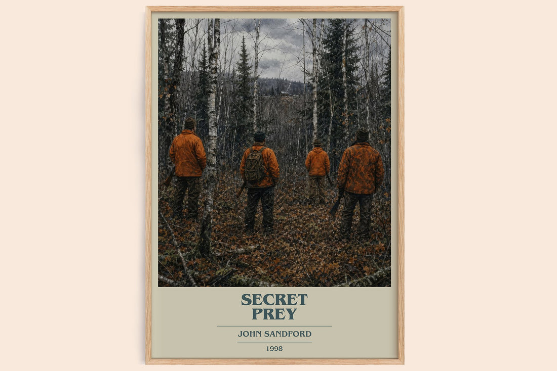 Secret Prey book cover book poster by John Sandford – framed literary art print