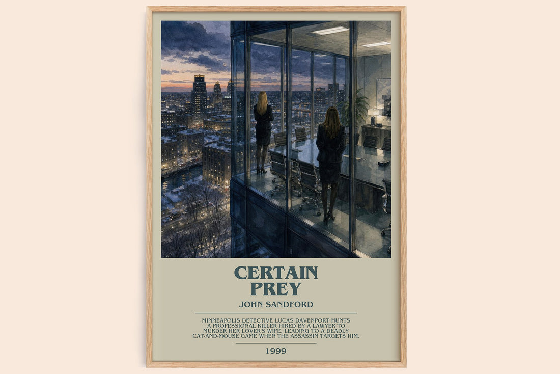 Certain Prey bookish book poster by John Sandford – framed literary art print