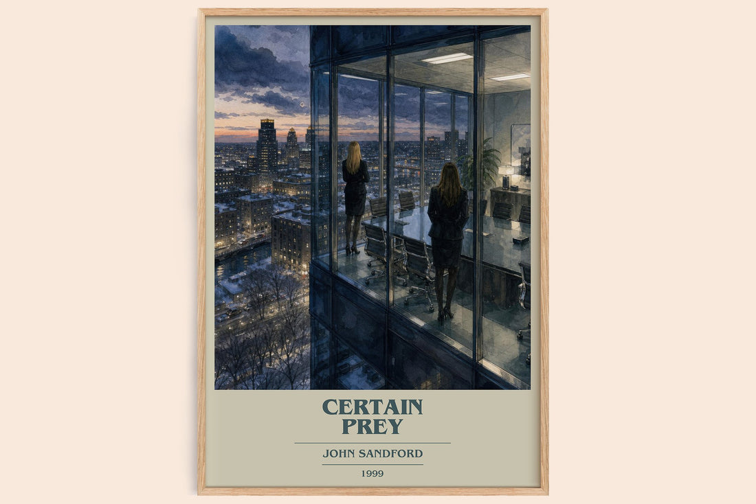 Certain Prey book cover book poster by John Sandford – framed literary art print